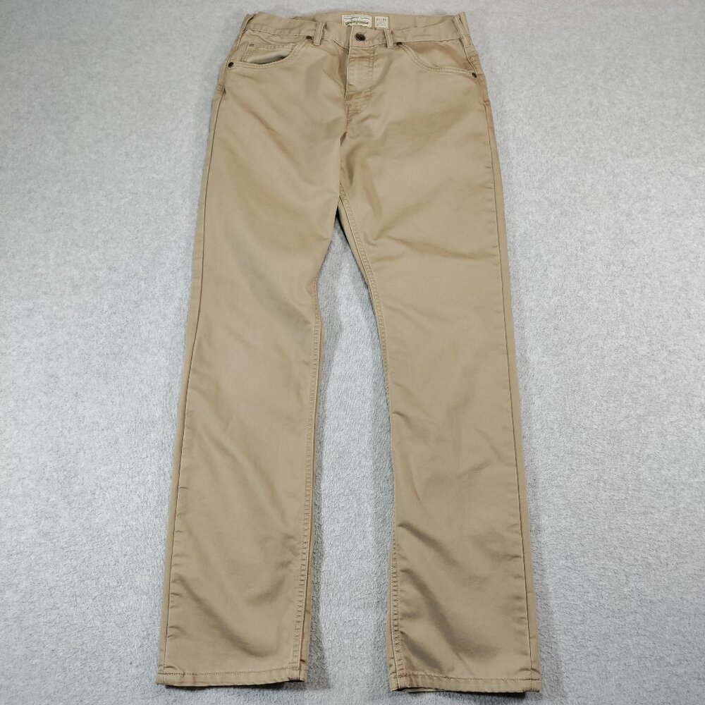 Patagonia Mens Performance Twill Jeans Mojave Khaki 31x30 Straight 5 Pocket